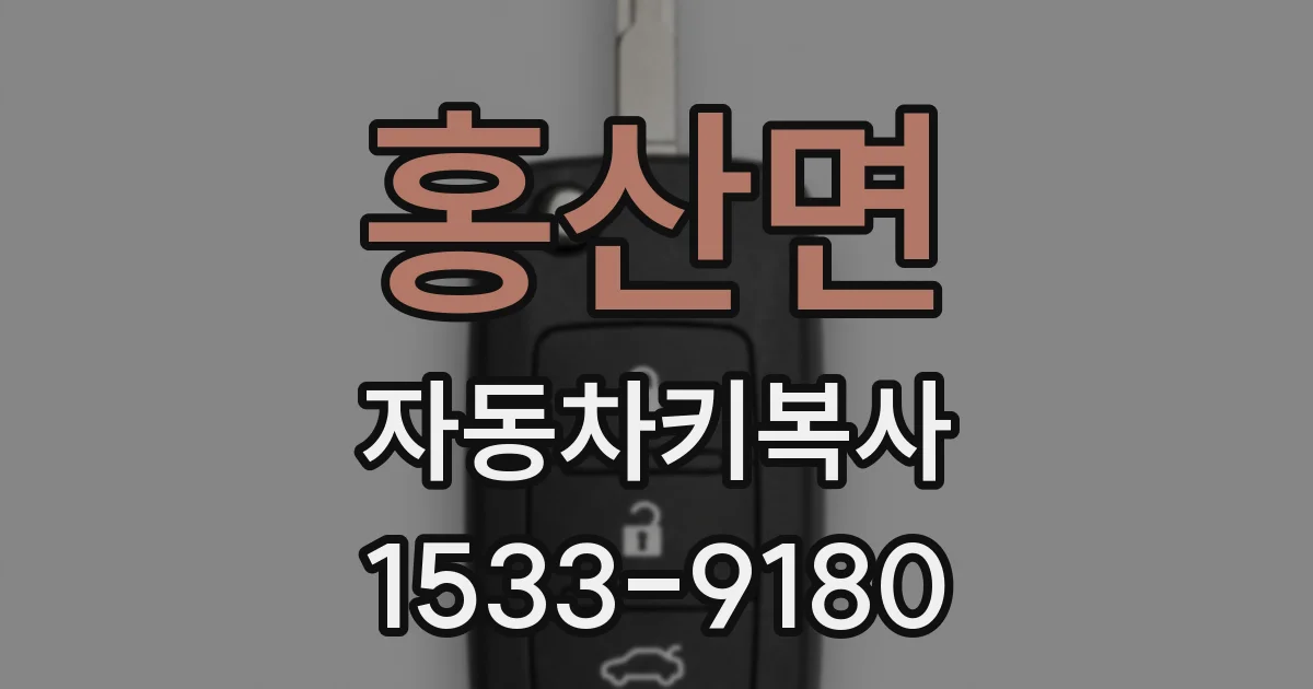 홍산면 자동차키복사