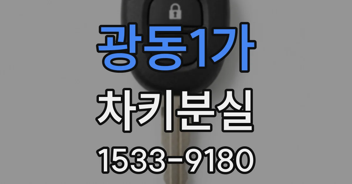 광동1가 차키분실