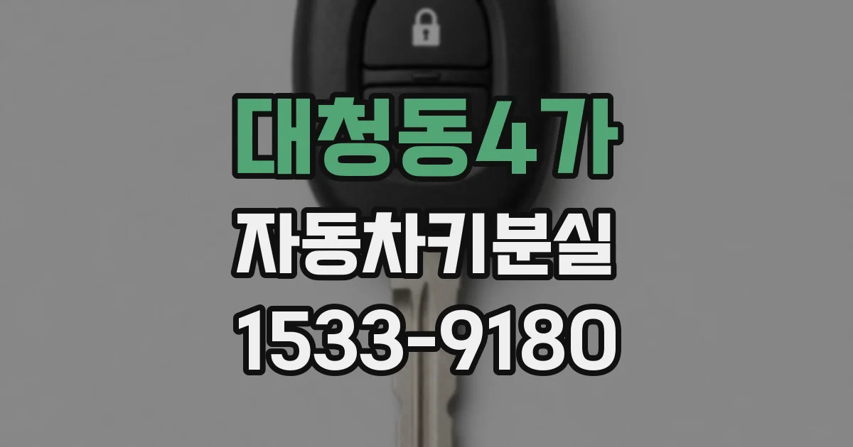 대청동4가 자동차키분실