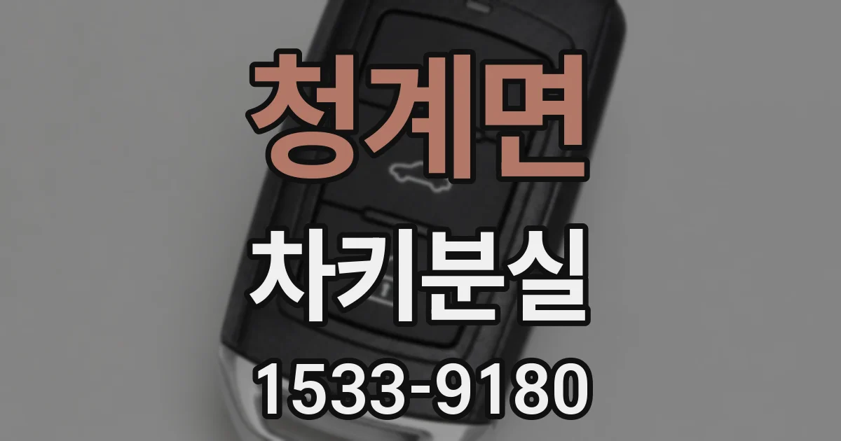 청계면 차키분실