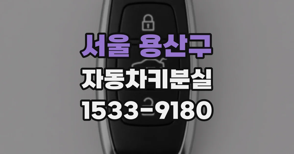 서울 용산구 자동차키분실