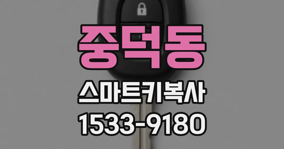 중덕동 스마트키복사