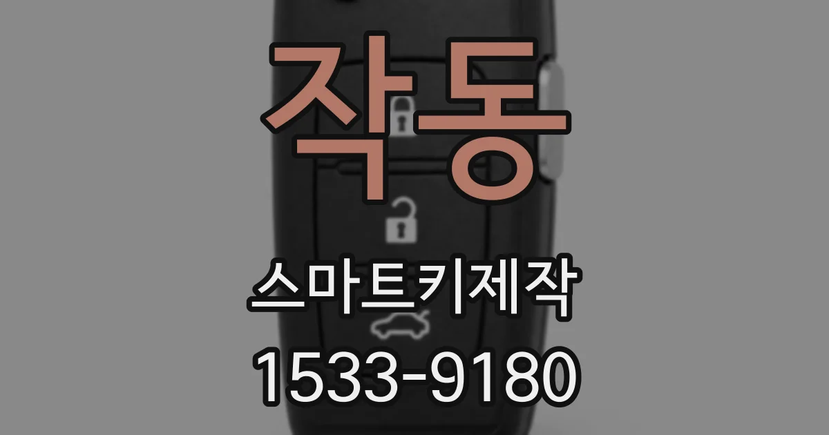 작동 스마트키제작