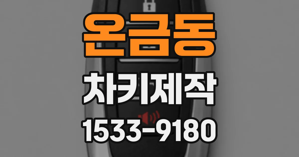 온금동 차키제작
