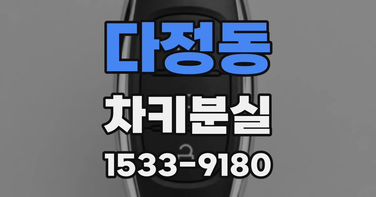 다정동 차키분실