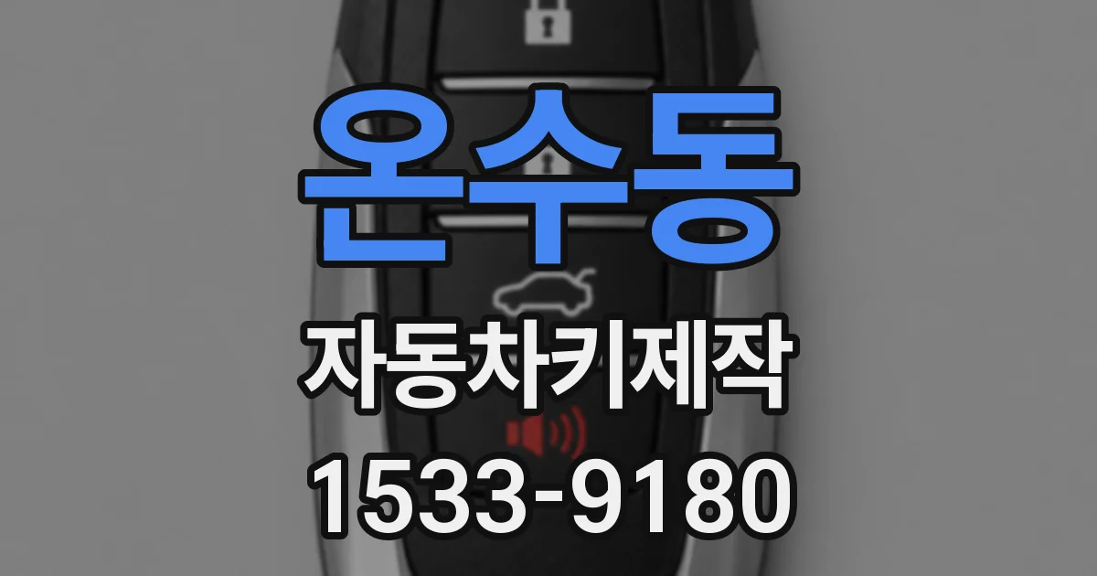 온수동 자동차키제작