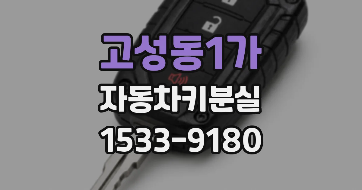 고성동1가 자동차키분실