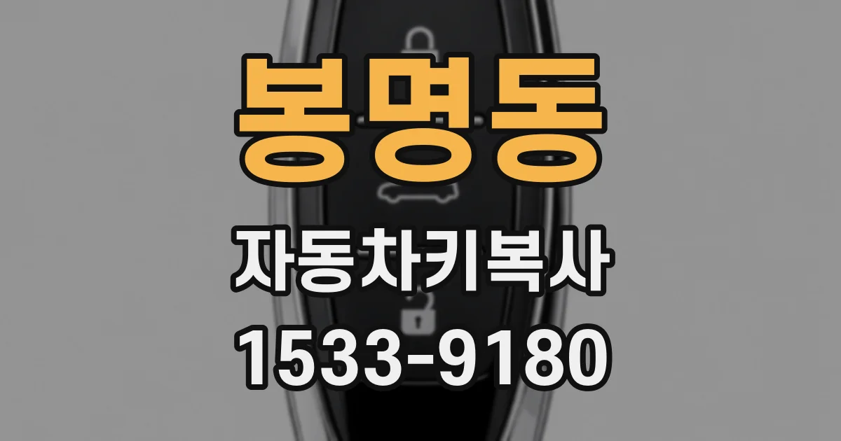봉명동 자동차키복사