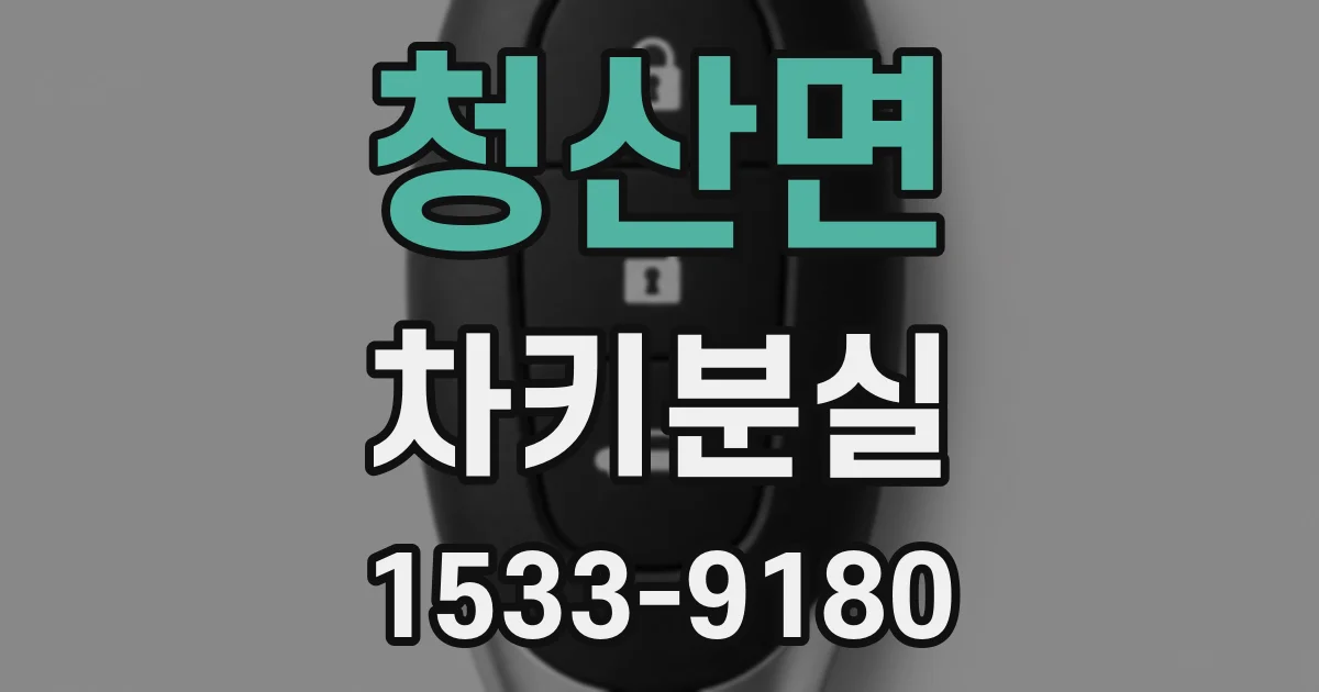 청산면 차키분실