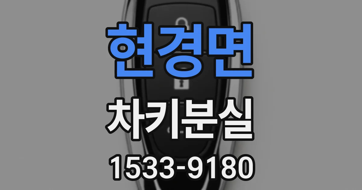 현경면 차키분실