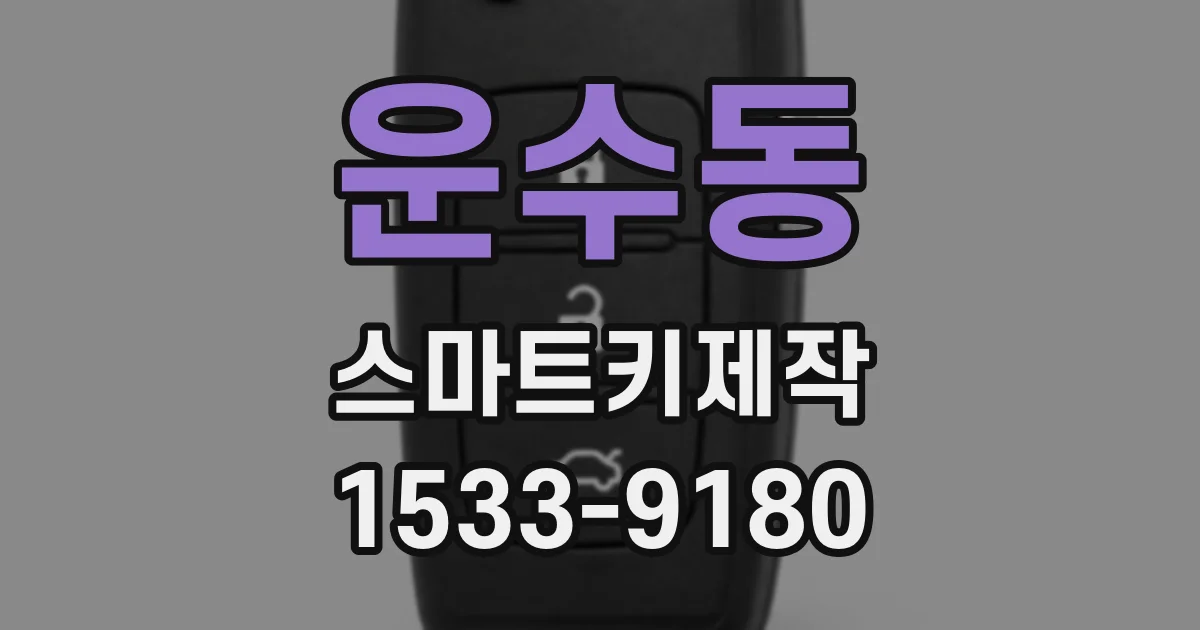 운수동 스마트키제작