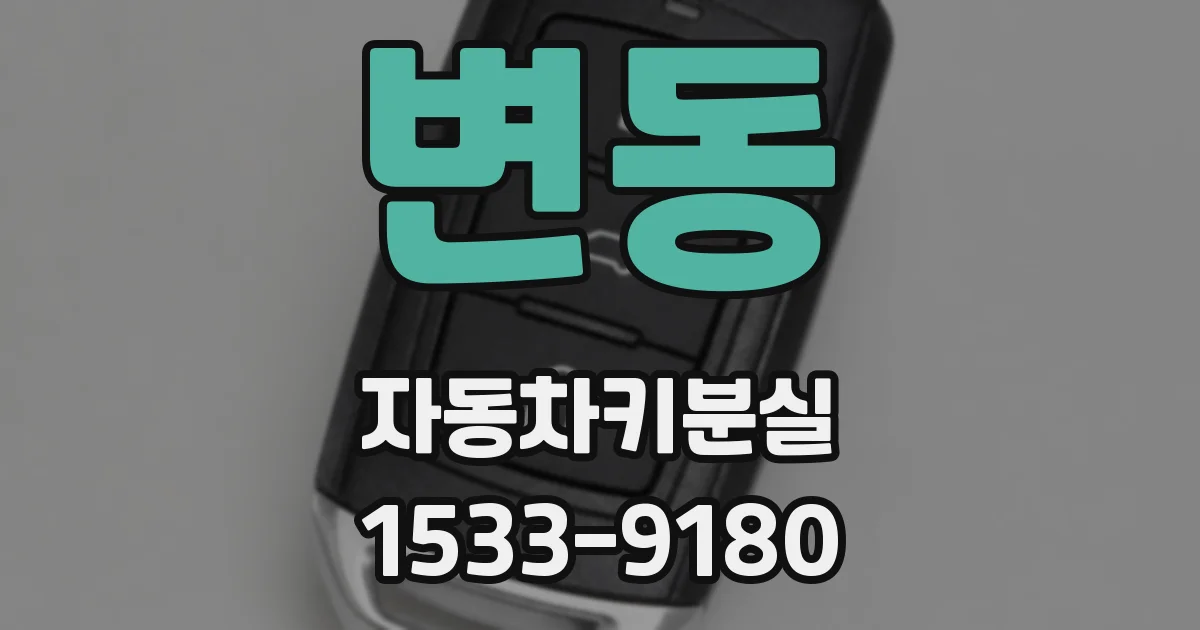 변동 자동차키분실