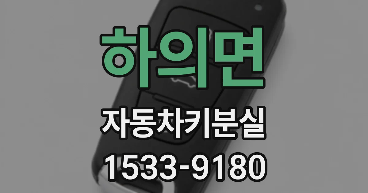 하의면 자동차키분실