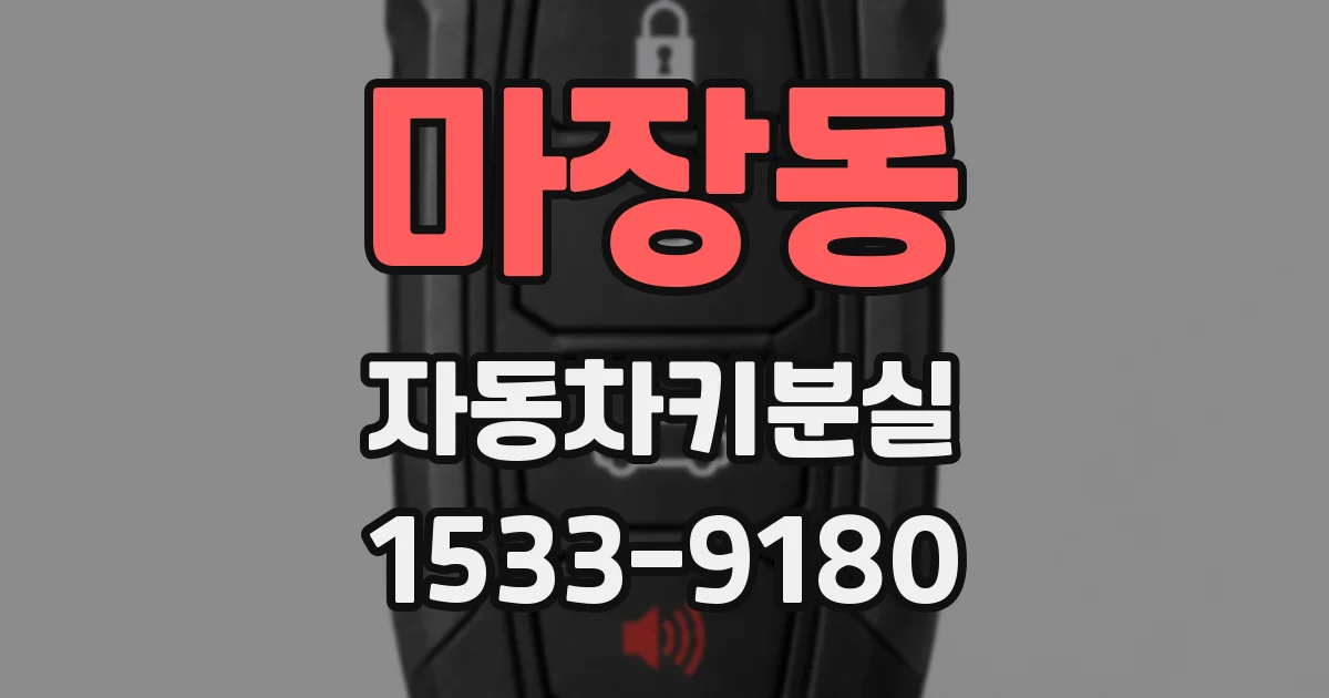 마장동 자동차키분실