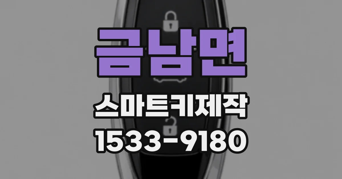 금남면 스마트키제작