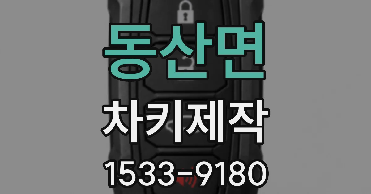 동산면 차키제작