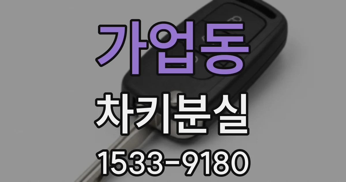 가업동 차키분실