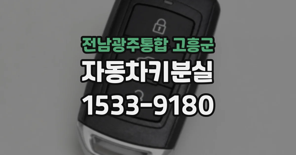 전남광주통합 고흥군 자동차키분실