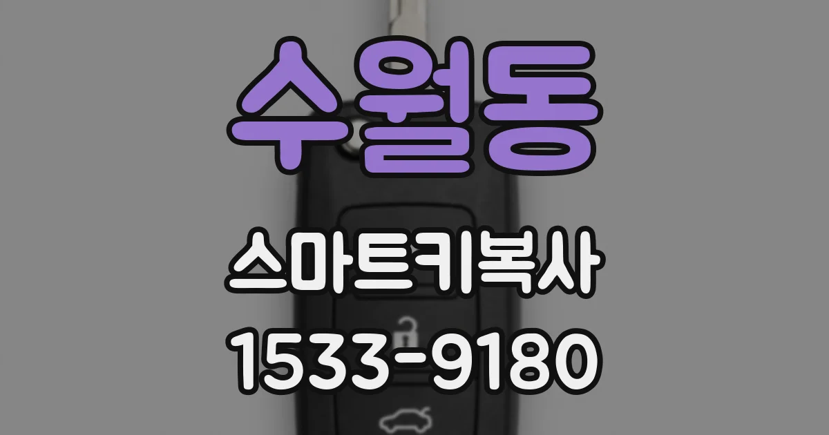 수월동 스마트키복사