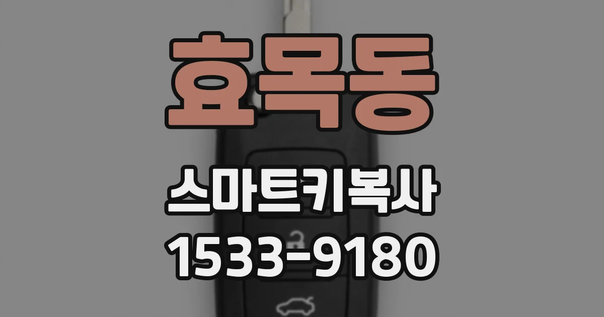 효목동 스마트키복사