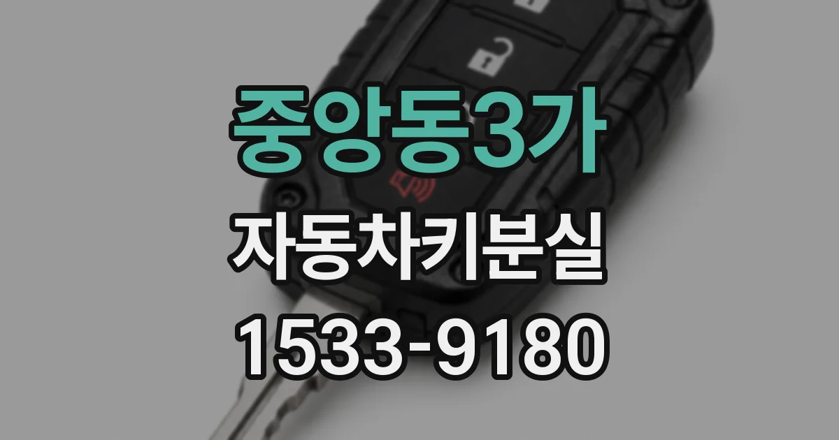 중앙동3가 자동차키분실