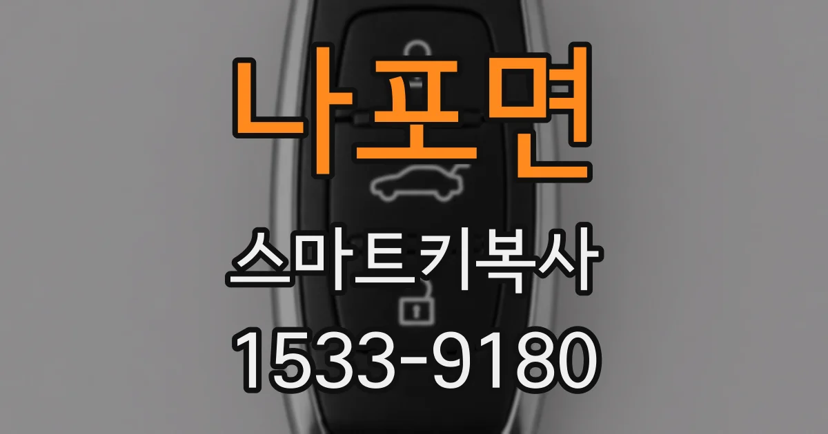 나포면 스마트키복사