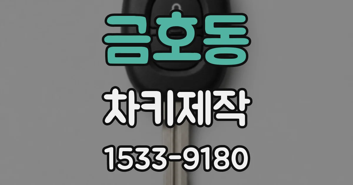 금호동 차키제작