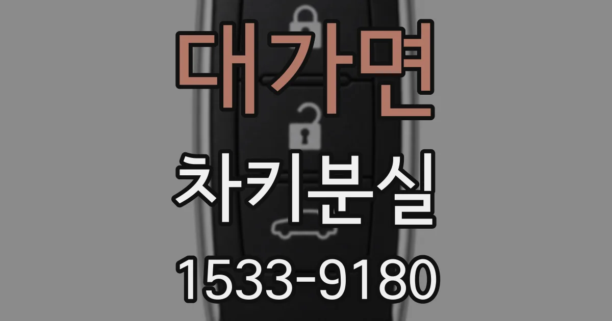 대가면 차키분실