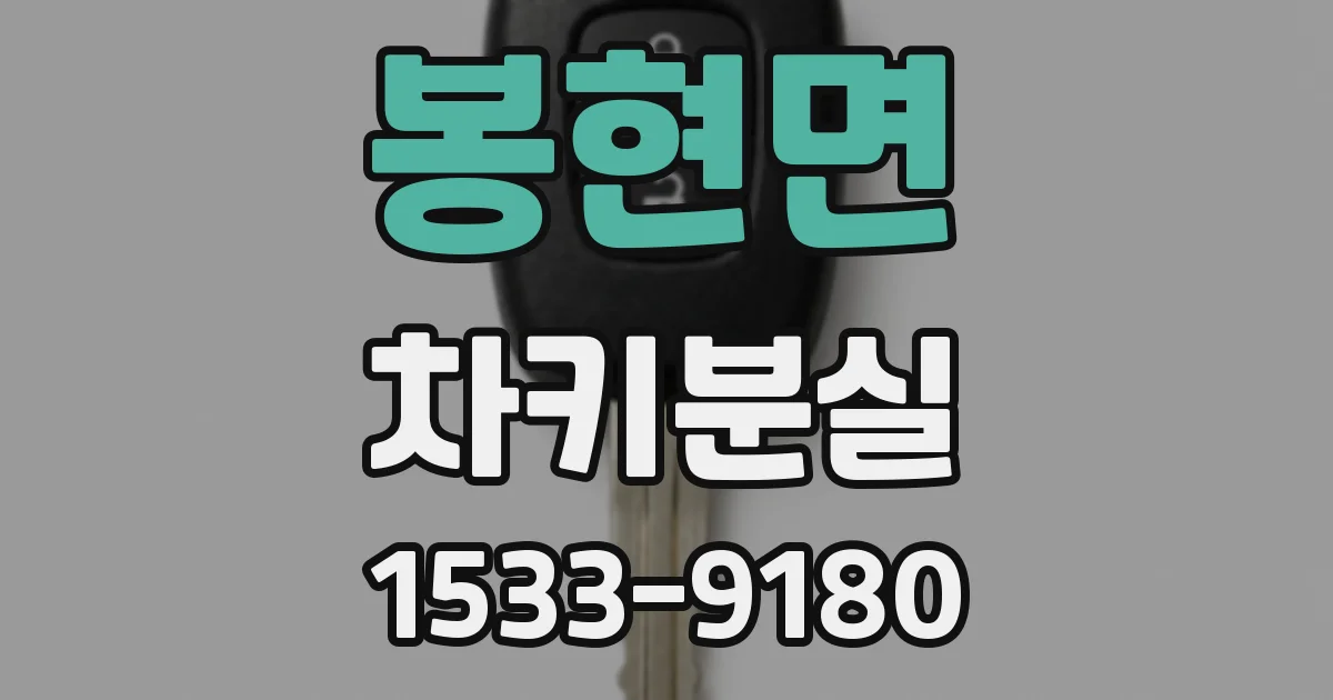 봉현면 차키분실