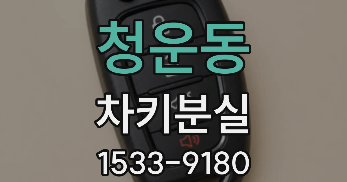 청운동 차키분실