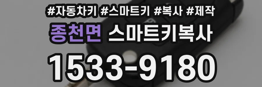 종천면 스마트키복사