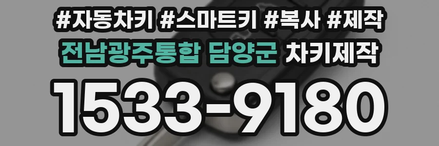 전남광주통합 담양군 차키제작