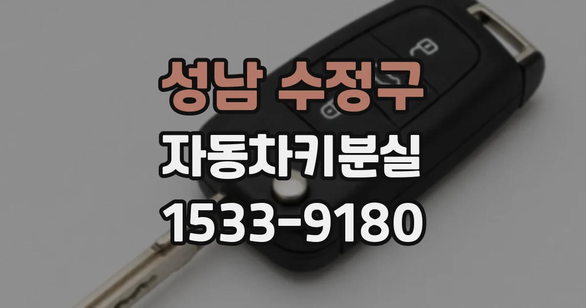 성남 수정구 자동차키분실