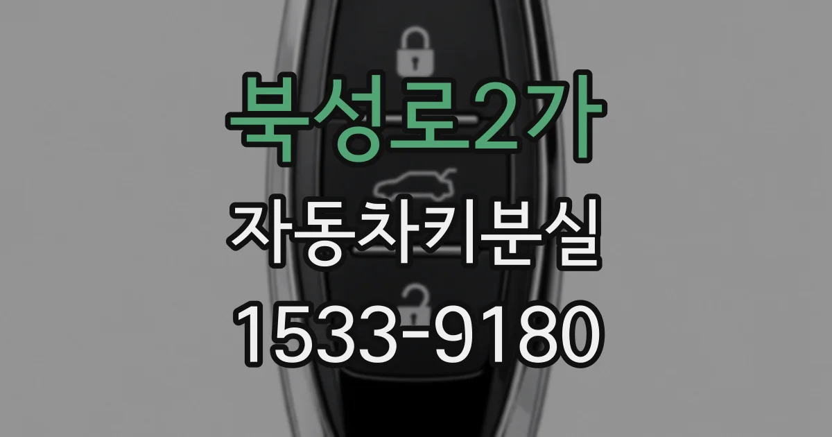 북성로2가 자동차키분실