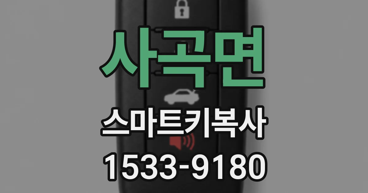 사곡면 스마트키복사