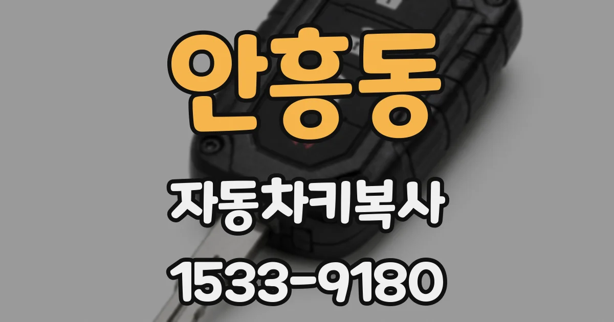 안흥동 자동차키복사