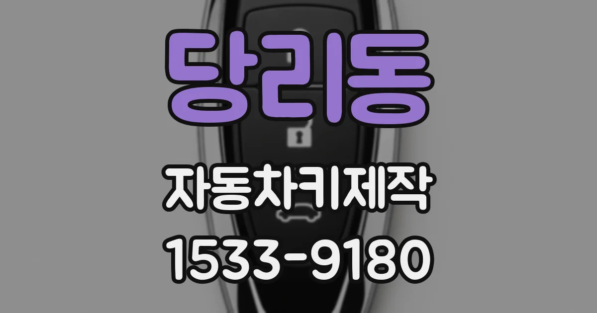 당리동 자동차키제작