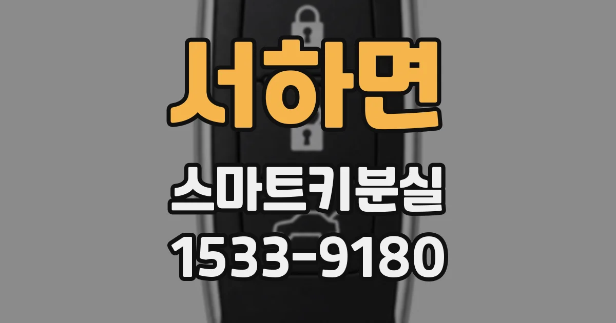 서하면 스마트키분실