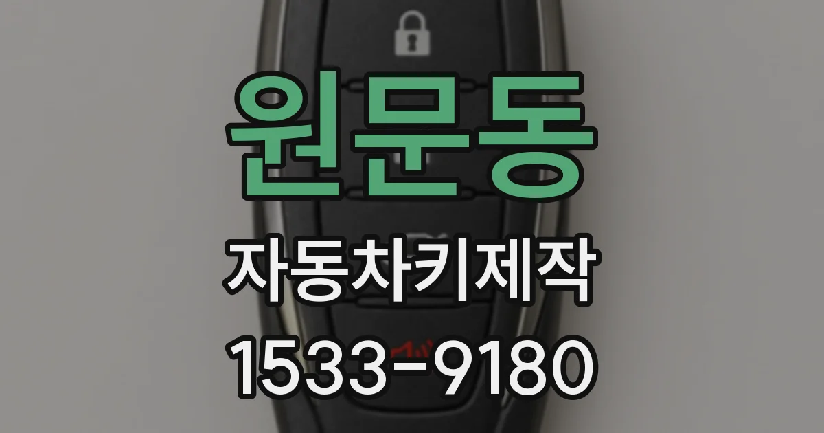 원문동 자동차키제작