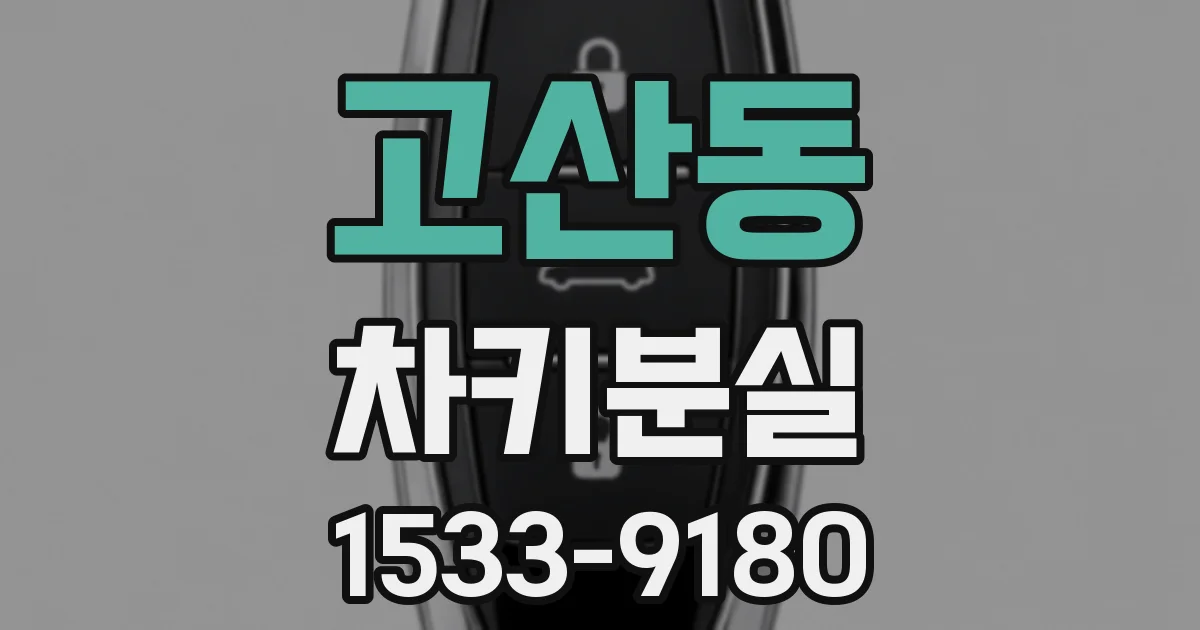 고산동 차키분실