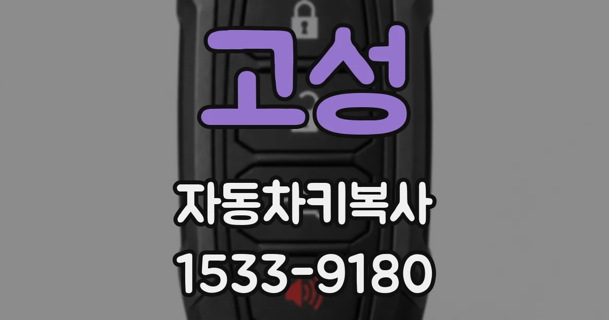 고성 자동차키복사