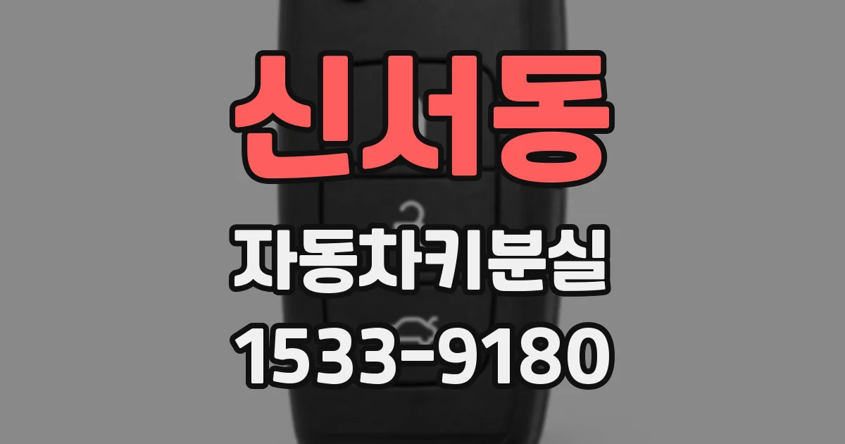 신서동 자동차키분실