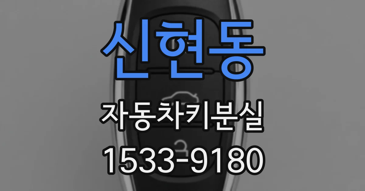 신현동 자동차키분실