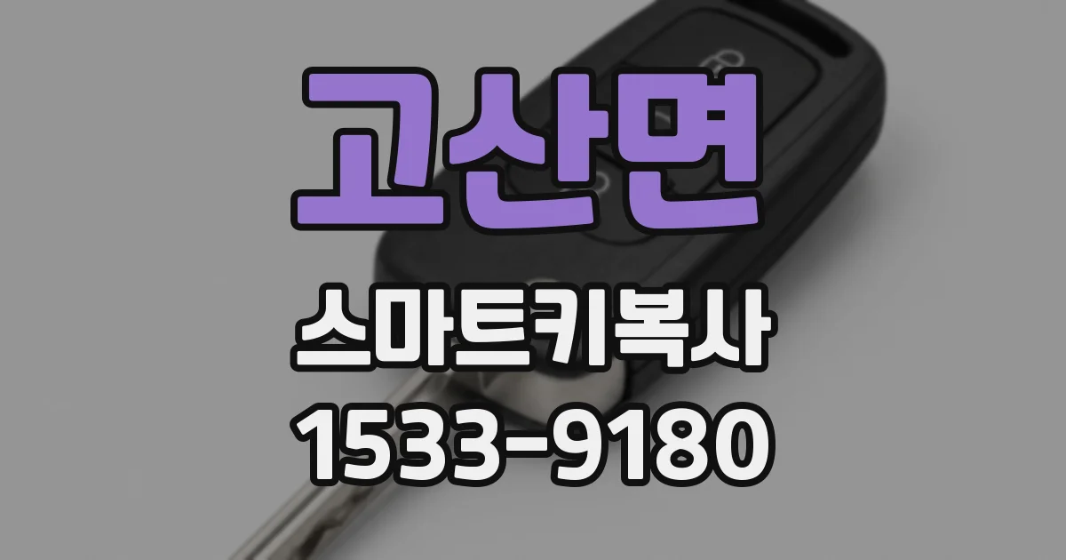 고산면 스마트키복사