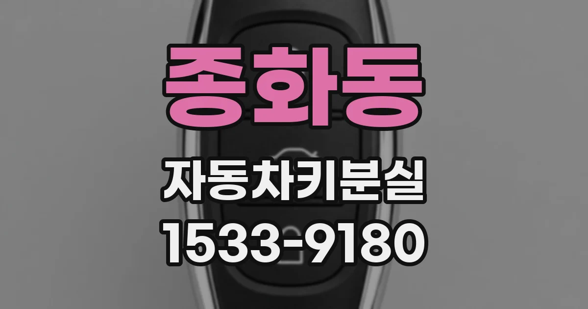 종화동 자동차키분실