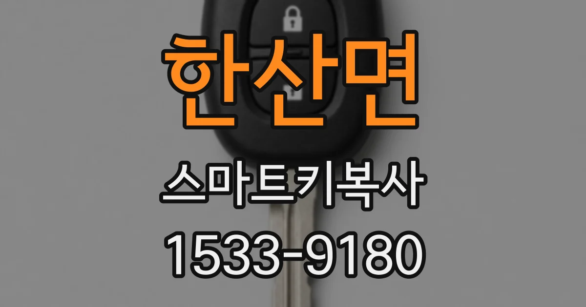 한산면 스마트키복사