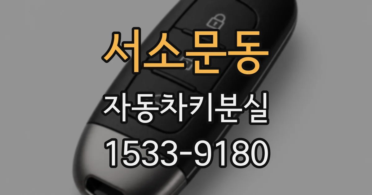 서소문동 자동차키분실