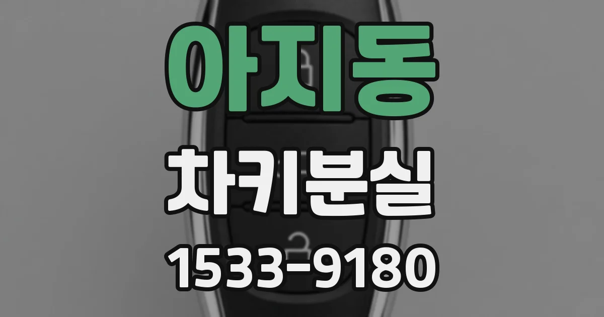 아지동 차키분실
