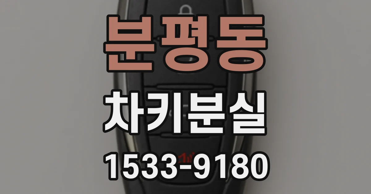 분평동 차키분실