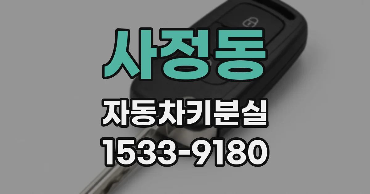 사정동 자동차키분실